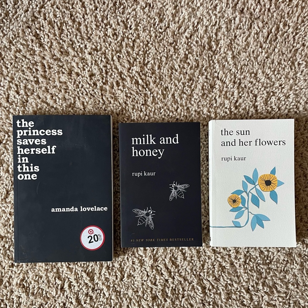 Set of Poetry Books by Rupi Kaur and Amanda Lovelace
